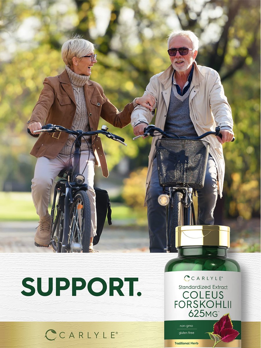 Carlyle Coleus Forskohlii Kapseln | 100 Stück | Forskolin Standardisierter Extrakt | Non-GMO & Glutenfrei
