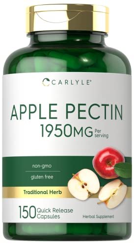 Carlyle Apfelpektin Kapseln | 1950 mg | 150 Kapseln | Nicht-GVO & Glutenfrei Pflanzliches Nahrungsergänzungsmittel