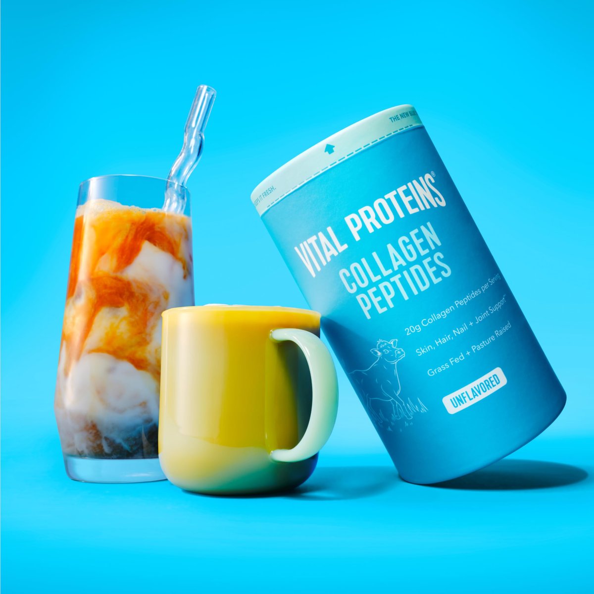 Vital Proteins Kollagen-Peptide-Pulver – Unterstützt Haar, Nägel, Haut, Knochen & Gelenke, ungesüßt, Kollagenprotein 9,33 Unzen