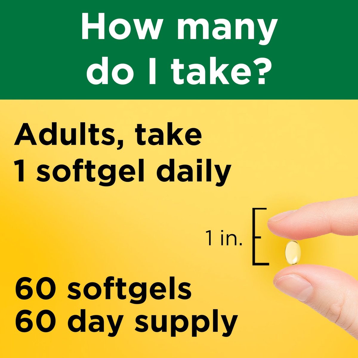 Nature Made Vitamin D3 10000 IE (250 mcg) Maximale Stärke – Nahrungsergänzungsmittel für Knochen- und Immununterstützung, 60 Weichkapseln, 60-Tage-Vorrat