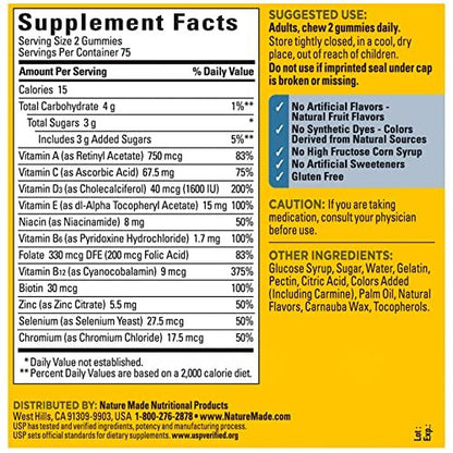 Nature Made Multi für Ihn – Männergesundheit Multivitamin Gummis, Energie- und Stoffwechselunterstützung, 150 Gummis, 75 Tage Vorrat