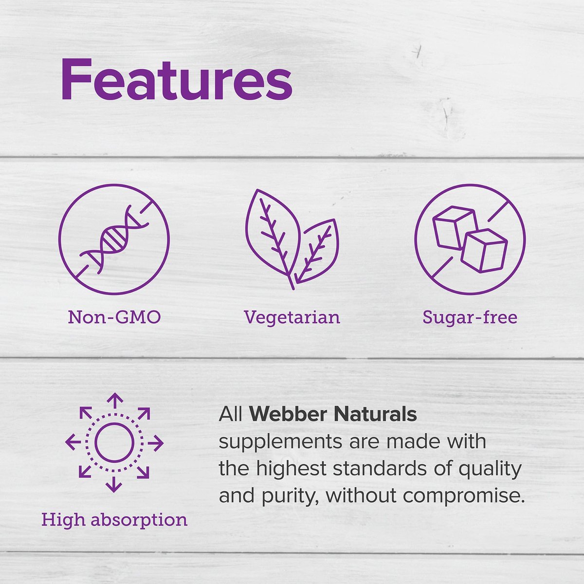 Webber Naturals Magnesium Glycinat Komplex 200 mg, 120 Kapseln – Hochabsorbierend, vegan, für Knochen, Herz, Muskeln & Nerven – 1 pro Tag