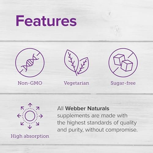 Webber Naturals Magnesium Glycinat Komplex 200 mg, 120 Kapseln – Hochabsorbierend, vegan, für Knochen, Herz, Muskeln & Nerven – 1 pro Tag