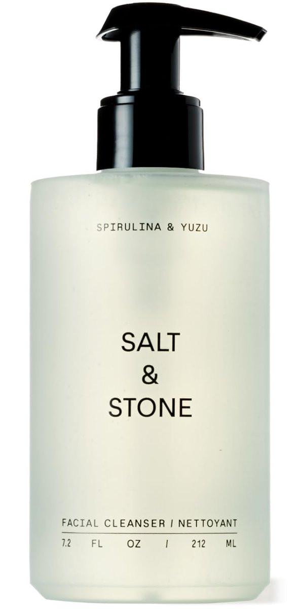 Salt & Stone Gesichtsreiniger für Frauen & Männer – Spirulina & Yuzu Sanfte Gesichtsreinigung mit Hyaluronsäure & Squalan für alle Hauttypen – Vegan & Tierversuchsfrei – 200 ml