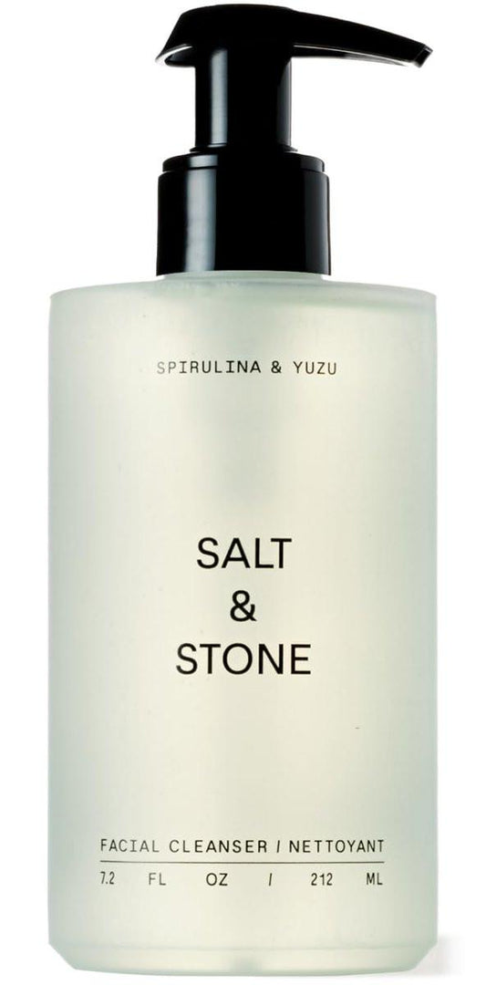 Salt & Stone Gesichtsreiniger für Frauen & Männer – Spirulina & Yuzu Sanfte Gesichtsreinigung mit Hyaluronsäure & Squalan für alle Hauttypen – Vegan & Tierversuchsfrei – 200 ml