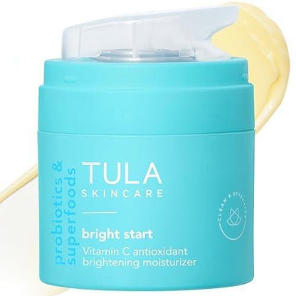 TULA Skin Care Bright Start Vitamin C Antioxidant Brightening Moisturizer - Leichte Gel-Creme für strahlende Haut, Feuchtigkeit & Antioxidantien-Schutz, 48 ml