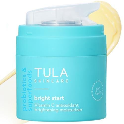 TULA Skin Care Bright Start Vitamin C Antioxidant Brightening Moisturizer - Leichte Gel-Creme für strahlende Haut, Feuchtigkeit & Antioxidantien-Schutz, 48 ml