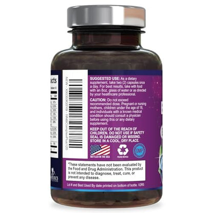 B-Komplex Vitamine Kapseln - Super Complete B-100 Komplex mit Vitamin B12, B6, C, Biotin, Folat & Folsäure für Immun- & Energieunterstützung - Nahrungsergänzung für Herz, Gehirn & Nerven - 120 Kapseln