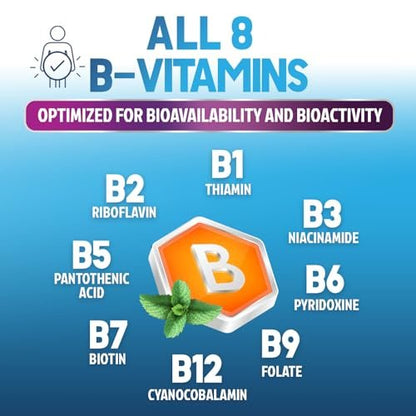 B-Komplex Vitamine Kapseln - Super Complete B-100 Komplex mit Vitamin B12, B6, C, Biotin, Folat & Folsäure für Immun- & Energieunterstützung - Nahrungsergänzung für Herz, Gehirn & Nerven - 120 Kapseln
