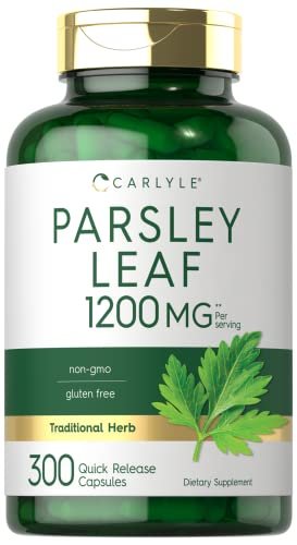 Carlyle Petersilienblätter Kapseln | 300 Stück | Nicht-GVO, Glutenfrei Nahrungsergänzungsmittel