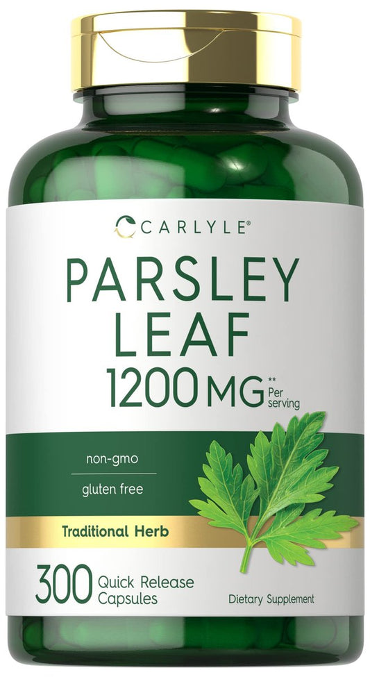 Carlyle Petersilienblätter Kapseln | 300 Stück | Nicht-GVO, Glutenfrei Nahrungsergänzungsmittel