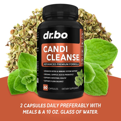 Candi Cleanse Unterstützung – Anti-Überwucherung Kapseln für Frauen & Männer – Extra starke Balance-Kontrolle probiotischer Komplex – Natürliches Oregano & Caprylsäure