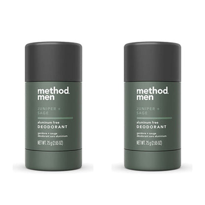 Method Men Deodorant, Aluminiumfrei, Juniper & Sage, 2,65 oz (2er-Pack)