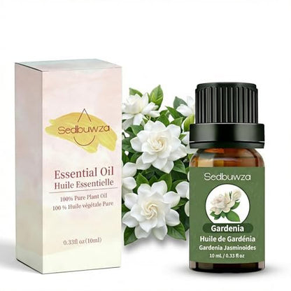 Sedbuwza Gardenia Bio Duftöl – Reines ätherisches Gardenienöl für Diffuser, Luftbefeuchter, Seife, Kerzen, Parfüm
