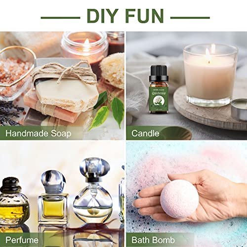 Sedbuwza Gardenia Bio Duftöl – Reines ätherisches Gardenienöl für Diffuser, Luftbefeuchter, Seife, Kerzen, Parfüm