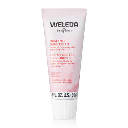 Weleda Unparfümierte Handcreme, 50 ml – Pflanzenreiche Feuchtigkeitspflege mit Jojoba-, Borretsch- und Kokosöl