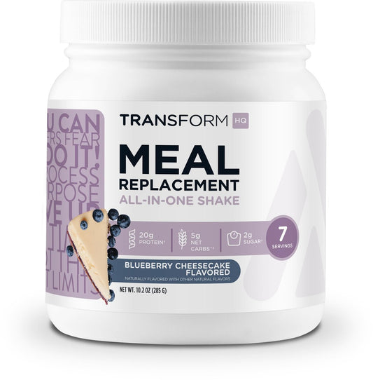 TransformHQ Mahlzeitenersatz-Shake Pulver 7 Portionen (Blaubeer-Käsekuchen) - Glutenfrei, Nicht-GVO