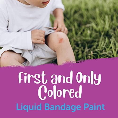 New Skin Liquid Bandage Paint für Kinder Erste Hilfe – Sting Free, wasserfest für Schrammen und kleine Schnitte, 0,3 Unzen