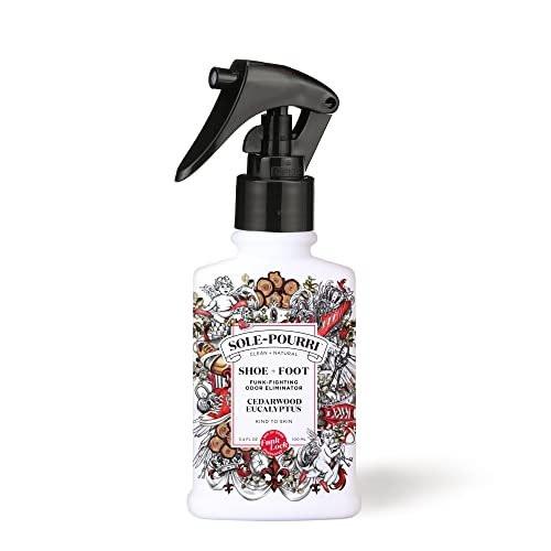 Sole-Pourri Schuhdeo & Fußspray, 100 ml, bis zu 150 Anwendungen, Geruchsbekämpfer mit ätherischen Ölen, für stinkende Schuhe, Füße & Sporttaschen, Zedernholz & Eukalyptus Duft