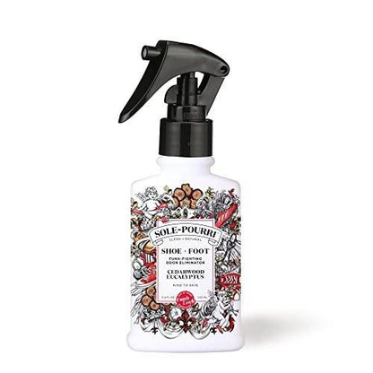 Sole-Pourri Schuhdeo & Fußspray, 100 ml, bis zu 150 Anwendungen, Geruchsbekämpfer mit ätherischen Ölen, für stinkende Schuhe, Füße & Sporttaschen, Zedernholz & Eukalyptus Duft