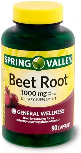 Spring Health Valley Rote-Bete-Wurzel Nahrungsergänzungsmittel, 1000 mg, 90 Kapseln + Ihr Vitamin-Guide©