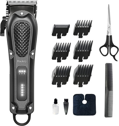 Haokry Haarschneider für Herren Professional - Kabellos & Kabelgebunden Barber Haarschneidemaschine für Haarschnitt & Pflege Wiederaufladbarer Barttrimmer