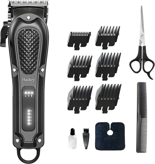 Haokry Haarschneider für Herren Professional - Kabellos & Kabelgebunden Barber Haarschneidemaschine für Haarschnitt & Pflege Wiederaufladbarer Barttrimmer
