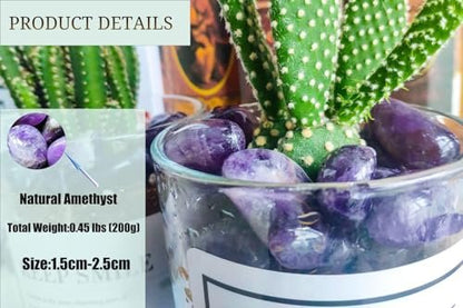 DUQGUHO Amethyst Heilende Kristalle Steine Set - Natürliche Massivkristalle, polierte unregelmäßige Kristallsteine, Bulk Steine 0,45 Pfund (0,6 bis 1 Zoll)