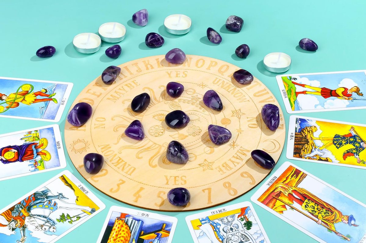 DUQGUHO Amethyst Heilende Kristalle Steine Set - Natürliche Massivkristalle, polierte unregelmäßige Kristallsteine, Bulk Steine 0,45 Pfund (0,6 bis 1 Zoll)