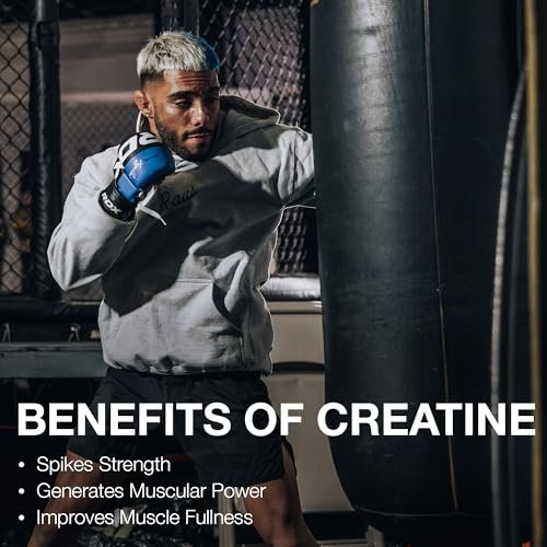 RAW Nutrition Kreatin Monohydrat Pulver, ungesüßt (30 Portionen) - Mikronisiertes Kreatin Monohydrat für Trainingsleistung, Muskelaufbau & Kraft - Kreatinpulver für Männer & Frauen
