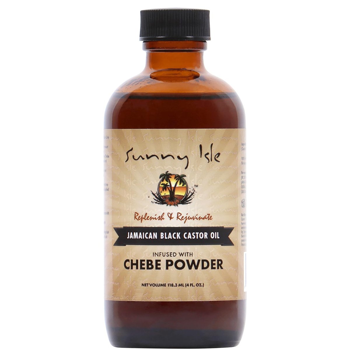 Sunny Isle Jamaican Black Castor Oil mit Chebe Pulver – für Haarwachstum & Feuchtigkeit – 118 ml