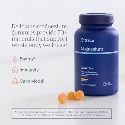 Magnesium Stress Relief Gummies (120 Stück) – Weniger Zucker – Magnesiumcitrat – Natürliche Beruhigung, Schlafhilfe, Muskelentspannung, Stimmungs- & Verdauungsunterstützung – Für Kinder & Erwachsene – Pfirsichgeschmack