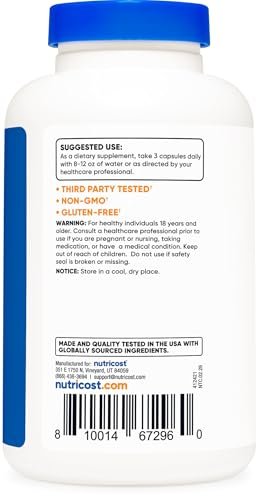 Nutricost Magnesium Malat 2.100 mg, 180 Kapseln – Vegetarisch, Nicht-GVO, Glutenfrei