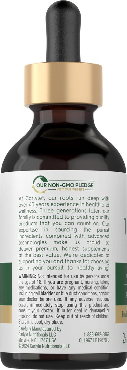 Carlyle Kurkuma- und Ingwertropfen 60 ml | Kräuterextrakt mit schwarzem Pfeffer | Vegan, Non-GMO, glutenfrei