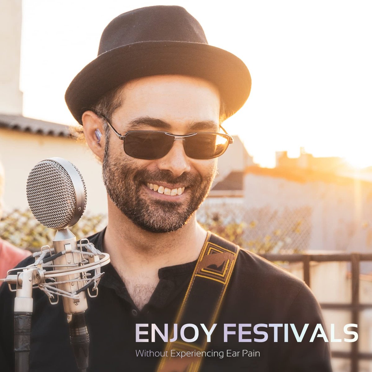 Mumba High Fidelity Konzert-Ohrstöpsel – Wiederverwendbare Musiker-Ohrstöpsel mit 24 dB Filtertechnologie für Musikfestivals, DJs und Musiker – Silber, Medium