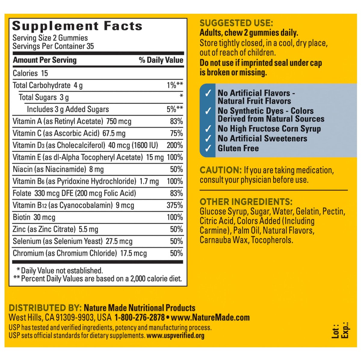 Nature Made Multi für Ihn – Multivitamin Gummis für Männer, Energie- und Stoffwechselunterstützung, 70 Gummis, 35-Tage-Vorrat
