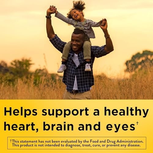 Nature Made Extra Strength Burp Less Fischöl Omega 3 Kapseln 1400 mg Minis, Omega 3 Fischöl als Ethylester für Herz, Gehirn & Augen, 60 Softgels, 30 Tage Vorrat
