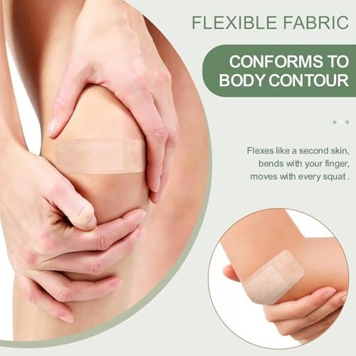 Hysimedy Silikonpflaster für empfindliche, fragile Haut 1,63"x4" 40 Stück Flexible Stoffpflaster Latexfrei Hypoallergen Atmungsaktiv Mittelgroße Pflaster für Wunden Einfache schmerzfreie Entfernung für Senioren und Kinder