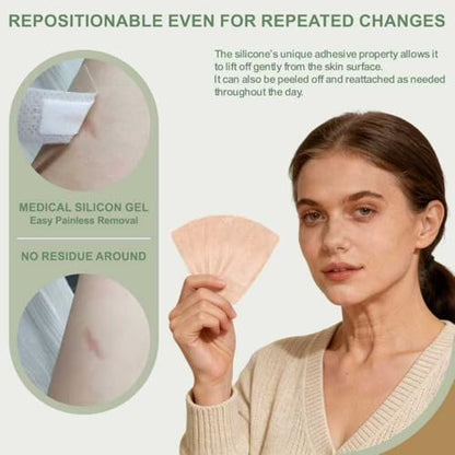 Hysimedy Silikonpflaster für empfindliche, fragile Haut 1,63"x4" 40 Stück Flexible Stoffpflaster Latexfrei Hypoallergen Atmungsaktiv Mittelgroße Pflaster für Wunden Einfache schmerzfreie Entfernung für Senioren und Kinder