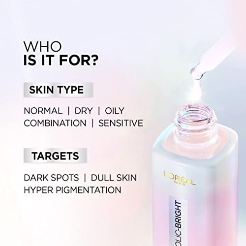L'Oréal Paris Glycolic Bright Täglicher Reinigungsschaum für das Gesicht, 100 ml | Gesichtswasser mit Glykolsäure für stumpfe Haut | Täglicher, strahlender Gesichtsreiniger