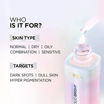 L'Oréal Paris Glycolic Bright Täglicher Reinigungsschaum für das Gesicht, 100 ml | Gesichtswasser mit Glykolsäure für stumpfe Haut | Täglicher, strahlender Gesichtsreiniger