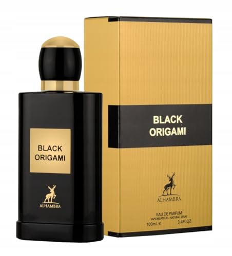 Maison Alhambra Black Origami – Fruchtig, Blumig, Gourmand, Woody – Eau de Parfum Spray Lang anhaltender Duft für Unisex, 3,4 Unzen / 100 ml