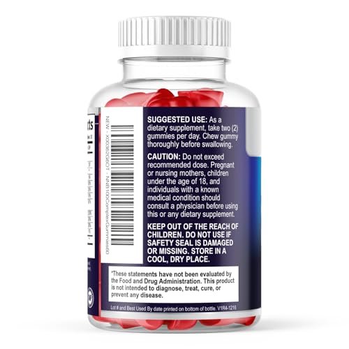 Vitamin B Komplex Gummis - Extra starke Super B Vitamin Gummis mit Vitamin C, Immununterstützung für Männer & Frauen - Energie- und Gehirnunterstützung mit Folsäure, Niacin, B6, B12 - 60 Gummis