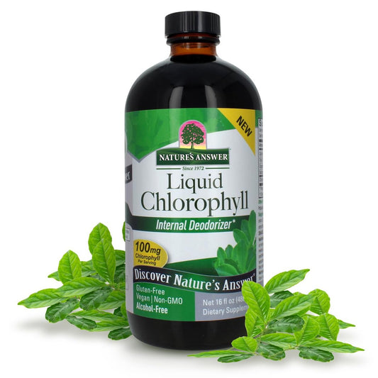 Nature's Answer Flüssigchlorophyll, 100 mg, 480 ml – Natürlicher Reiniger & Energiebooster