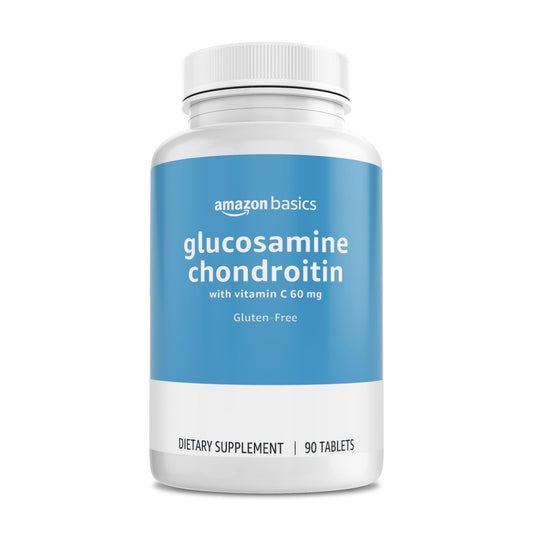 Glucosamin Chondroitin 1500 mg mit Vitamin C 60 mg, 90 Tabletten (2 pro Portion), Glutenfrei