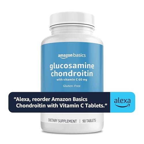 Glucosamin Chondroitin 1500 mg mit Vitamin C 60 mg, 90 Tabletten (2 pro Portion), Glutenfrei