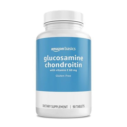 Glucosamin Chondroitin 1500 mg mit Vitamin C 60 mg, 90 Tabletten (2 pro Portion), Glutenfrei