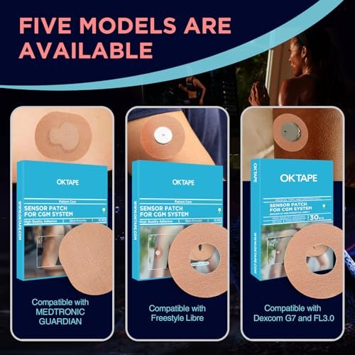 OK TAPE Klebepflaster für Medtronic Guardian und andere Sensoren – wasserdicht & schweißresistent, langanhaltend, 15 Stück, Beige