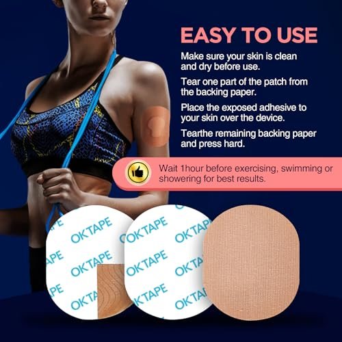 OK TAPE Klebepflaster für Medtronic Guardian und andere Sensoren – wasserdicht & schweißresistent, langanhaltend, 15 Stück, Beige