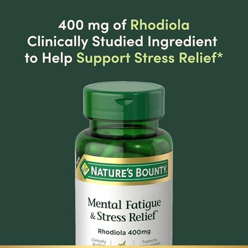Nature's Bounty Rhodiola Kapseln 400 mg – Stressabbau und geistige Erschöpfung, 30 Kapseln